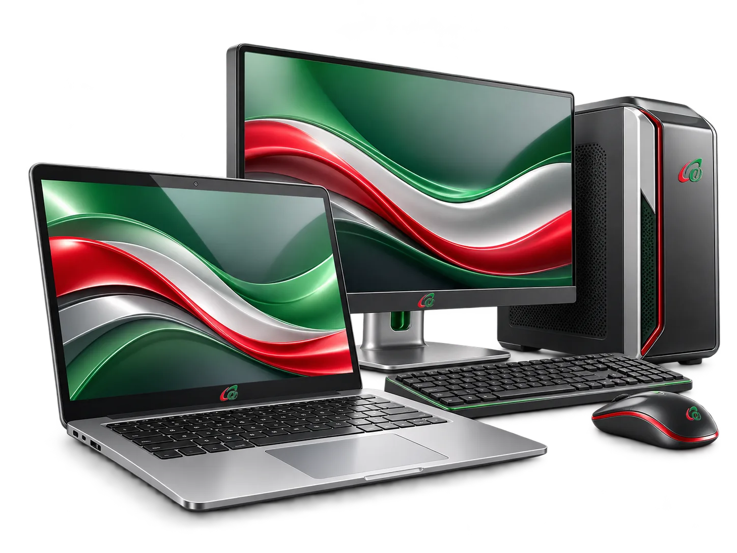 Laptops, computadoras y monitores